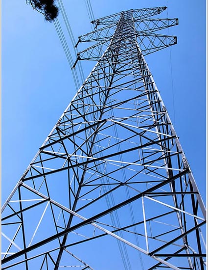 Transmission line steel tower