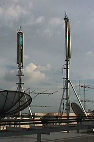 Roof top steel pole
