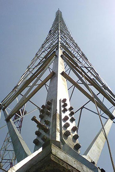 Telecommunication angular tower